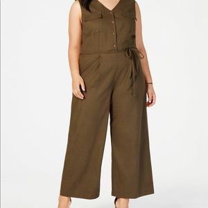 MONTEAU BUTTON-FRONT JUMPSUIT